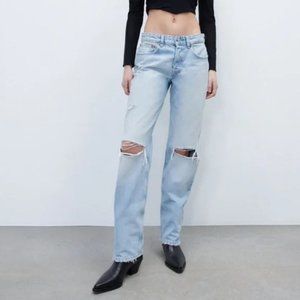 NWT Zara ripped straight jeans size 40/8/30